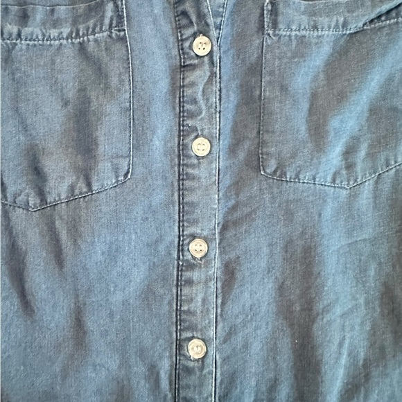 ALISON ANDREWS Short Sleeve Chambray Blouse Size Large - Picture 17 of 17